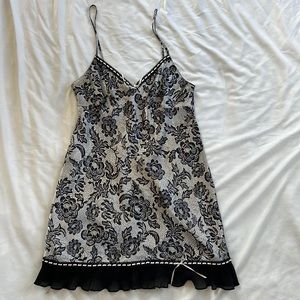 Vintage Black Lace Slip Dress